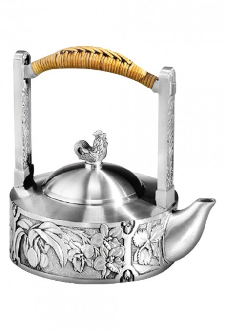 Orchid & Rooster Teapot